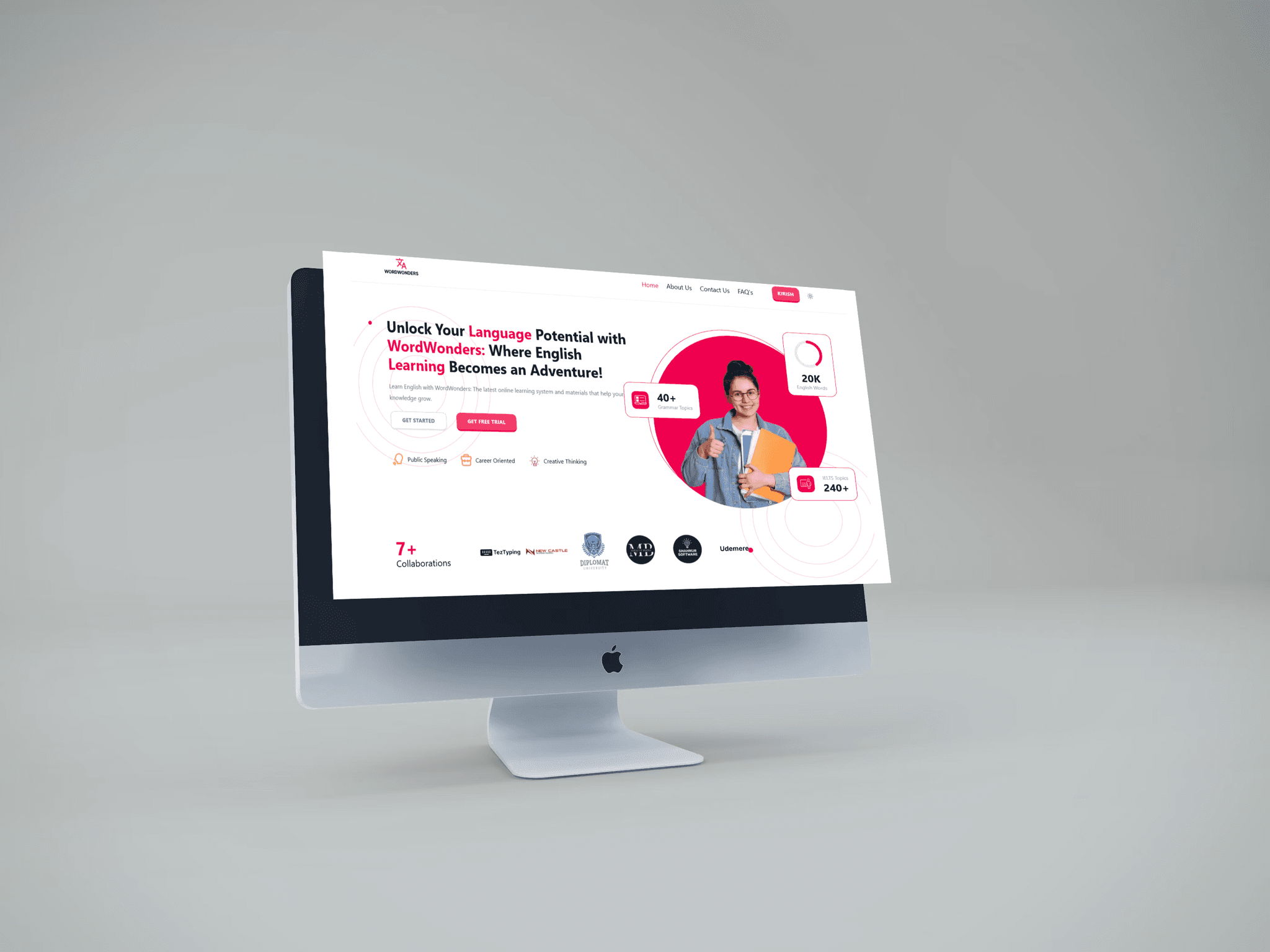 Screenshot of WordWonders project