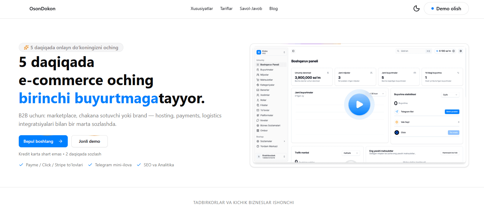 Screenshot of OsonDokon project